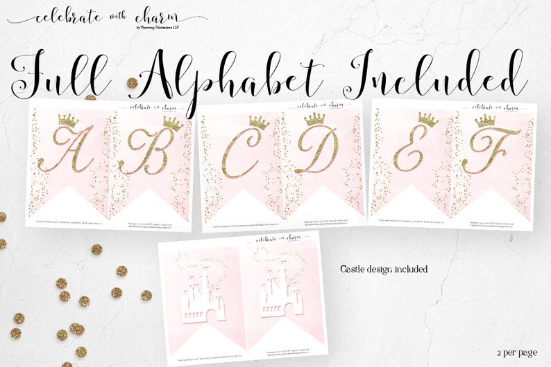 Once Upon a Time Birthday Banner Princess Banner Princess Castle ...