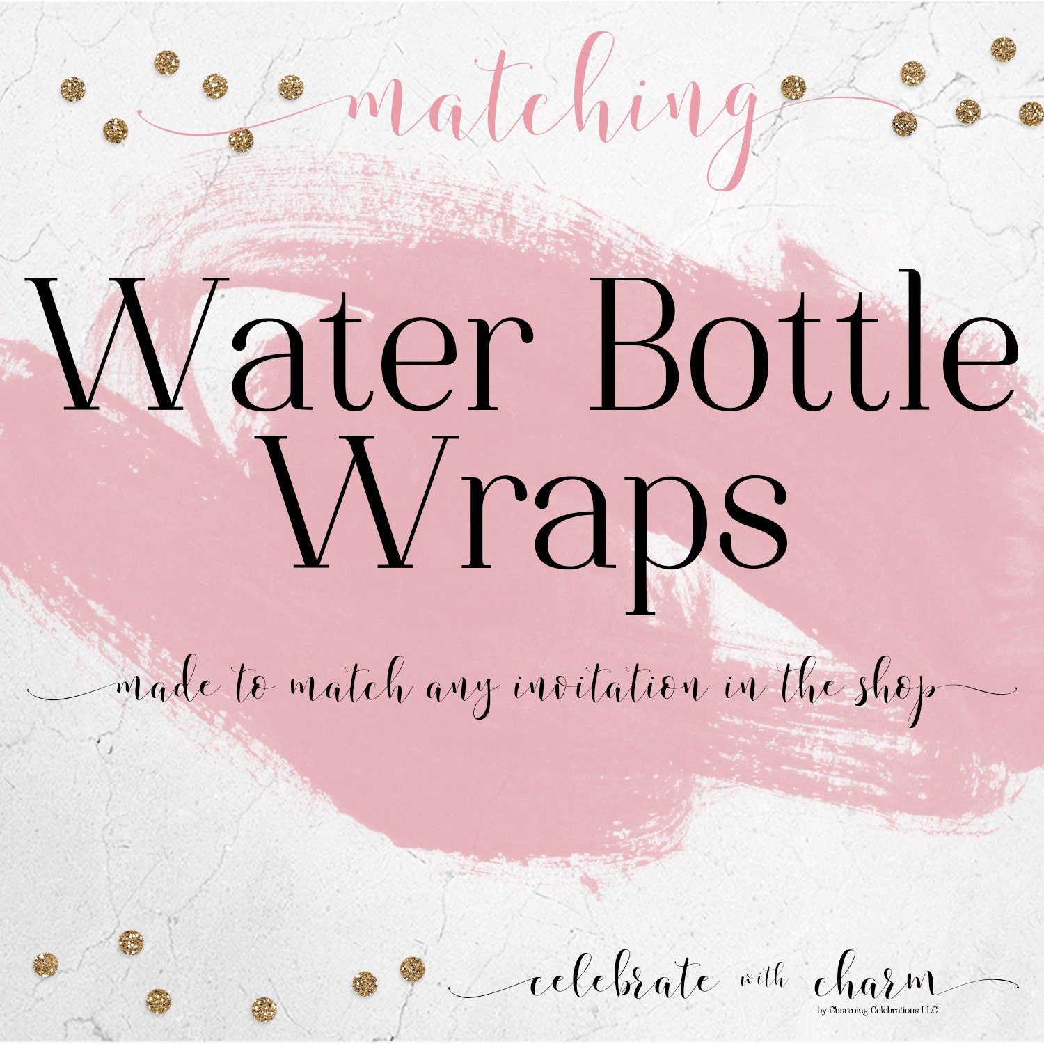 Water Bottle Wraps Printable Matching Add On - Etsy