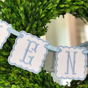 Baby Blue Embroidered Name Banner. - Etsy