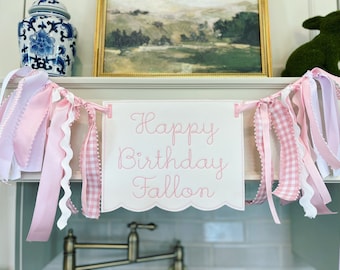 Happy Birthday Scalloped Banner