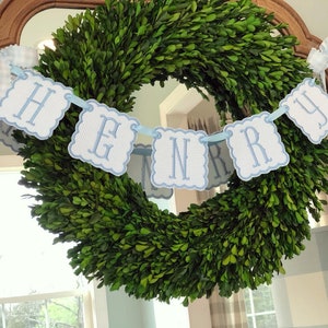 Baby Blue Embroidered Name Banner. - Etsy