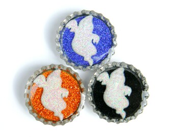 Bottle Cap Magnets - Ghosts - Set of 3