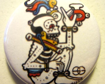 Mayan Death God Button