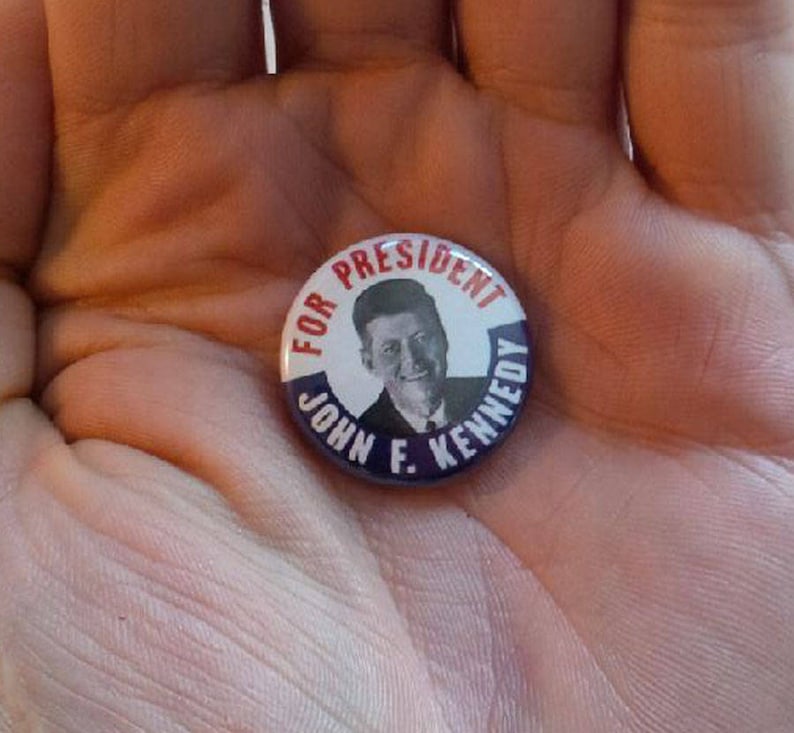 John F. Kennedy Genuine Imitation Campaign Button image 4