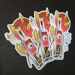 Witch Bottle Oak Sticker