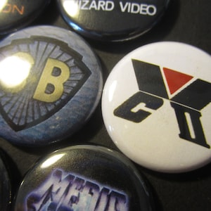 VHS Video Retro Logo Buttons image 2