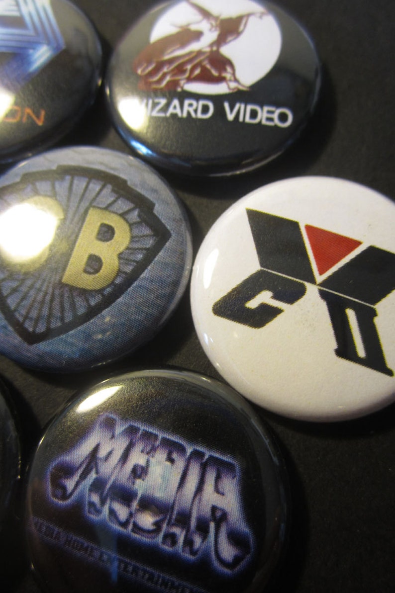 VHS Video Retro Logo Buttons image 2