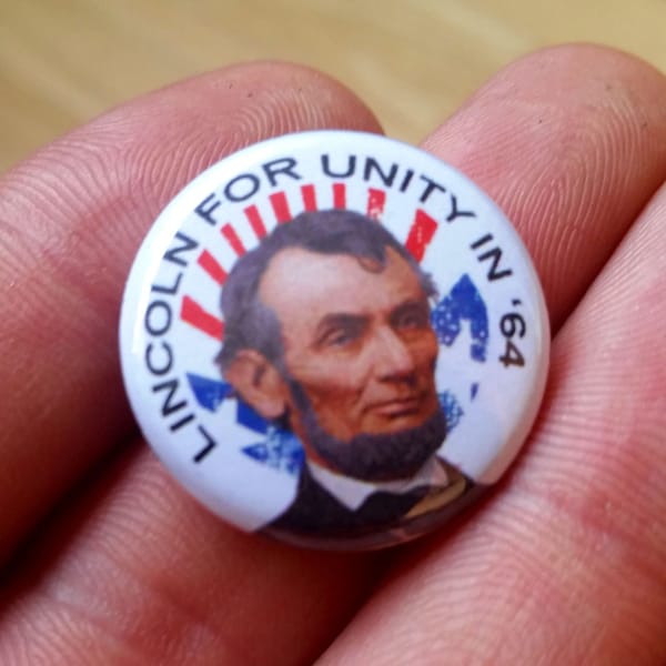 Abraham Lincoln Genuine Imitation Campaign Button