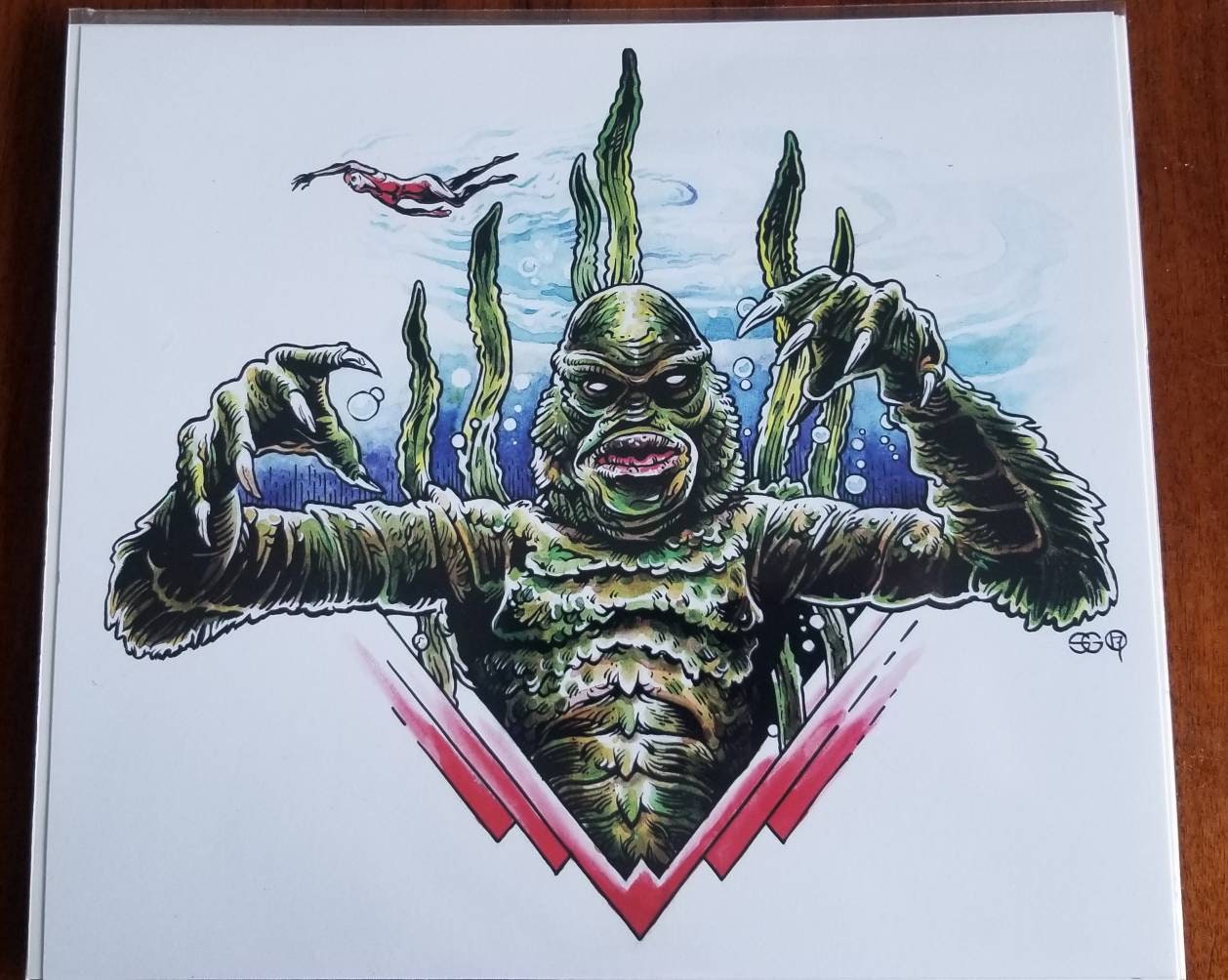 Creature From the Black Lagoon Monster Tattoo Print - Etsy Canada Creature From the Black Lagoon Monster Tattoo Print - Etsy Canada