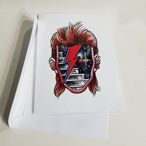 David Bowie Cosmic Portal Tattoo Greeting Card