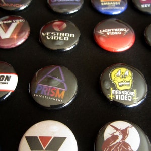 VHS Video Retro Logo Buttons image 5