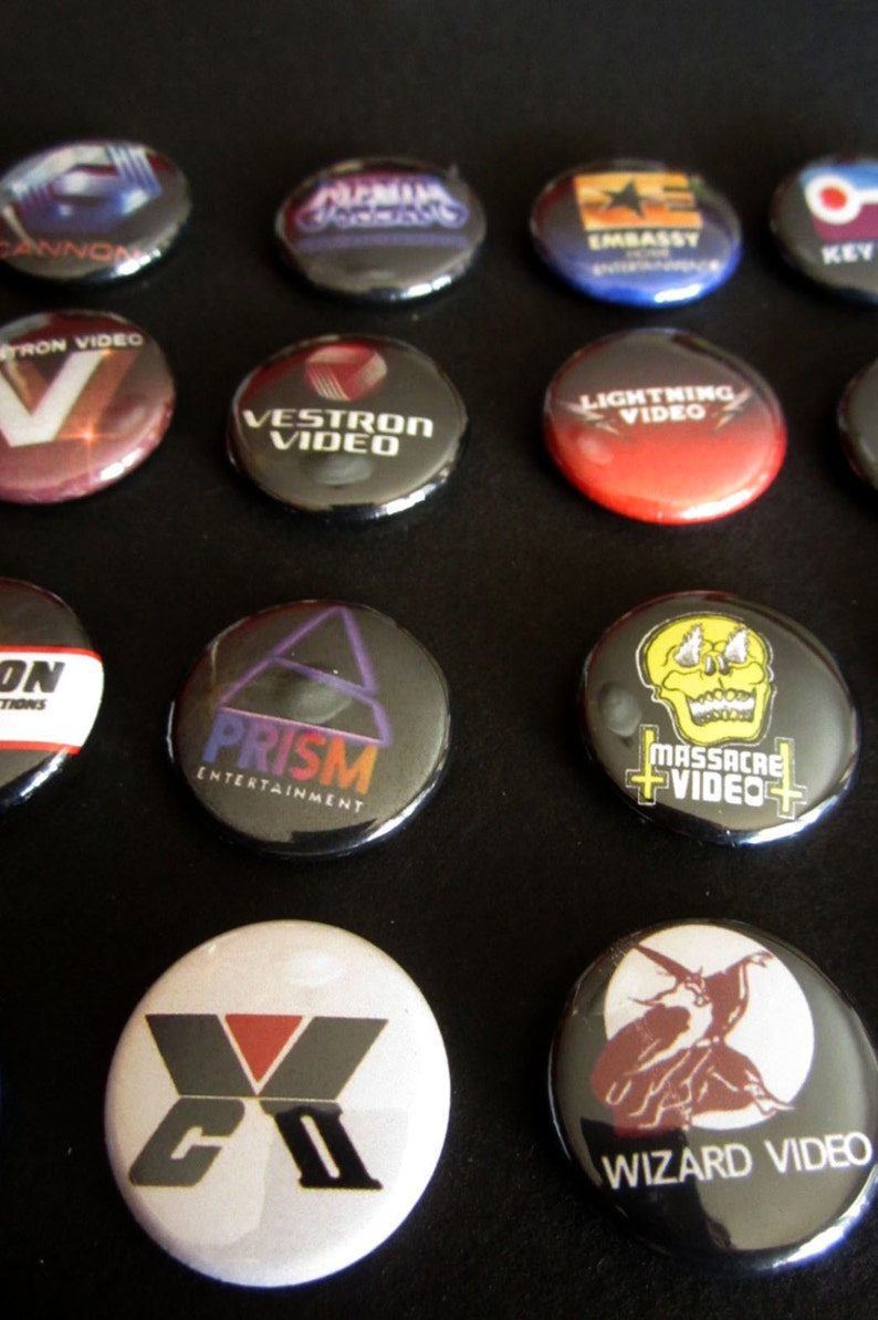 VHS Video Retro Logo Buttons image 5