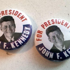 John F. Kennedy Genuine Imitation Campaign Button image 2