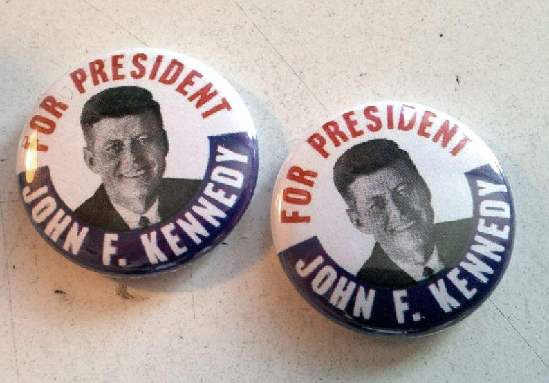 John F. Kennedy Genuine Imitation Campaign Button image 2