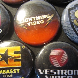 VHS Video Retro Logo Buttons image 3