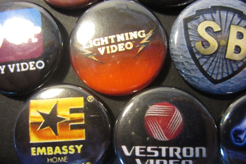 VHS Video Retro Logo Buttons image 3