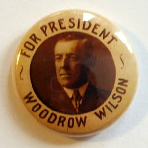 Woodrow Wilson Genuine Imitation Campaign Button