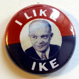 Ike Eisenhower Genuine Imitation Campaign Button