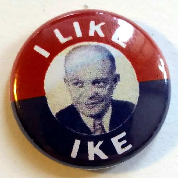 Ike Eisenhower Genuine Imitation Campaign Button