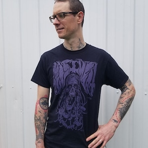 Occult Skull Ancestor Black Sabbath Purple Metal Shirt