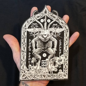 Satanic Beast Toad Black Metal Demon Sticker
