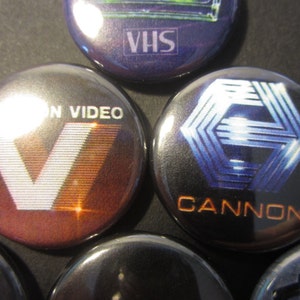 VHS Video Retro Logo Buttons image 4