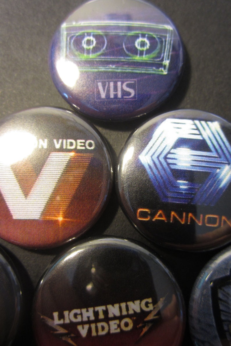 VHS Video Retro Logo Buttons image 4