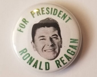 Wahlkampf-Button von Ron Reagan