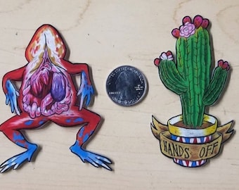 Frog Dissection Shrinky Dink Pin