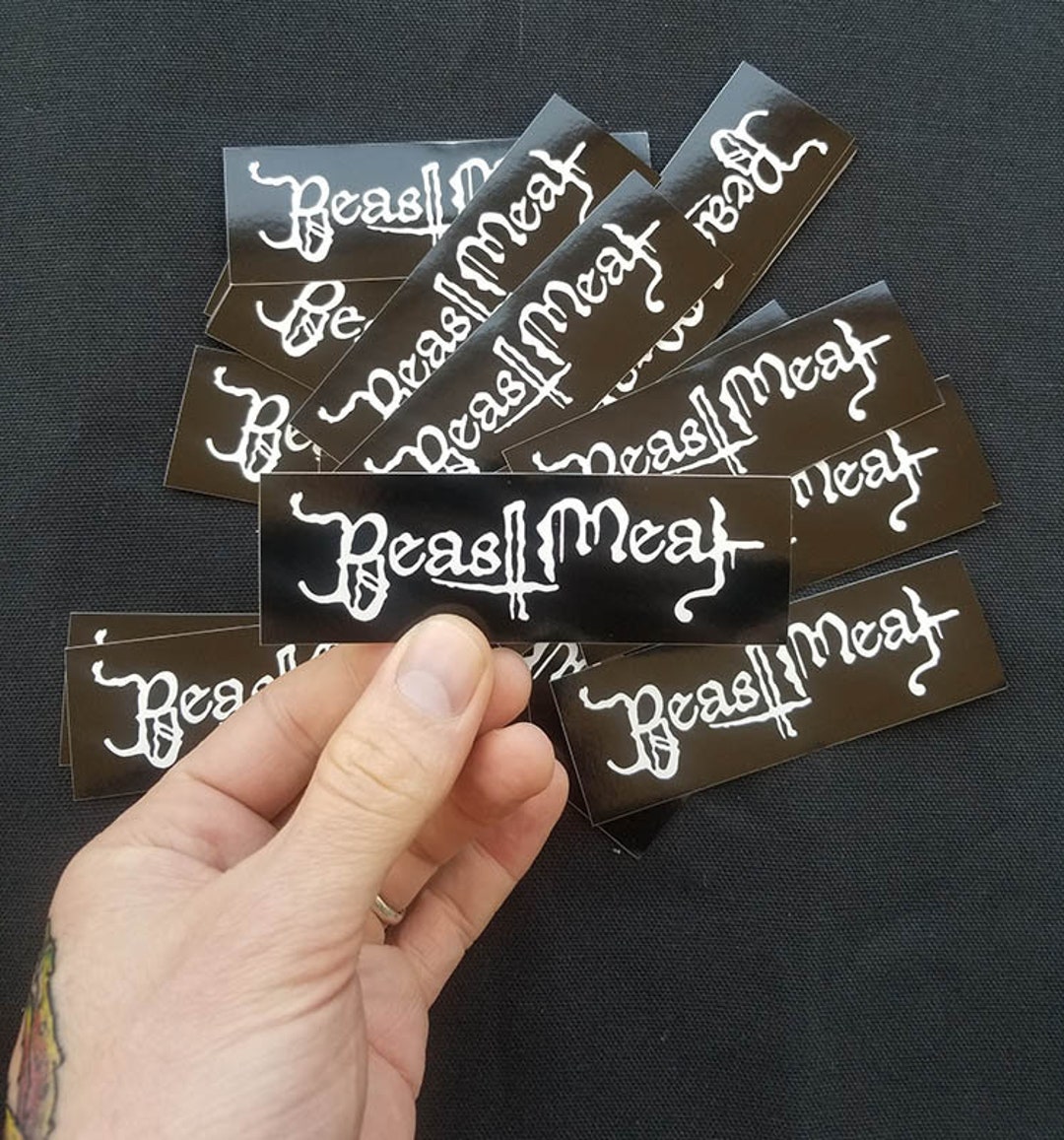 Beastmeat Brand Metal Sticker - Etsy