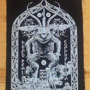 Demon Toad Occult Metal Back Patch