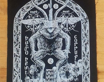 Demon Toad Occult Metal Back Patch