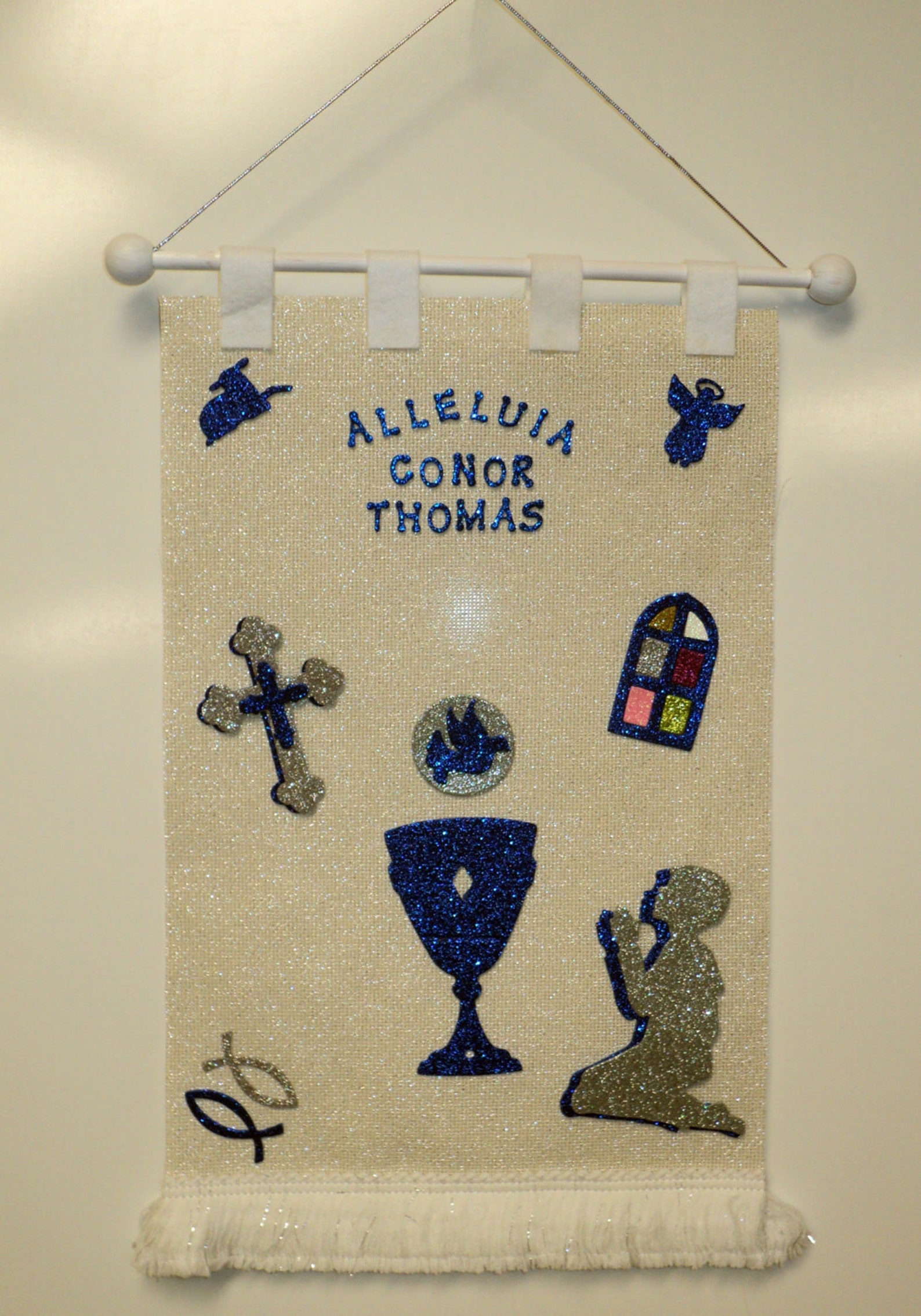 First Holy Communion Glitter Banner Kit Choose from 5 colors Etsy