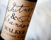 Custom Kraft Wine Bottle Label (Qty: 1)
