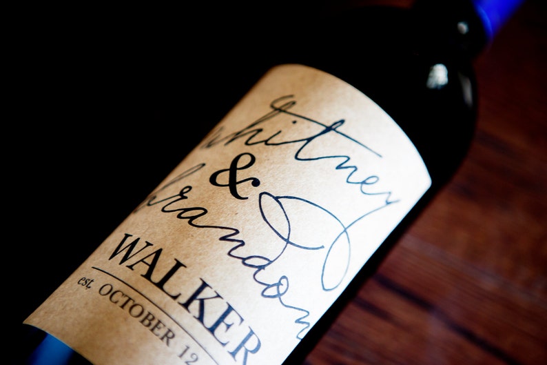 Qty: 1 Custom Kraft Wine Bottle Label