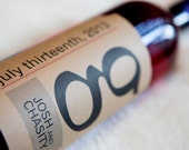 10 Custom Kraft Wine Bottle Labels