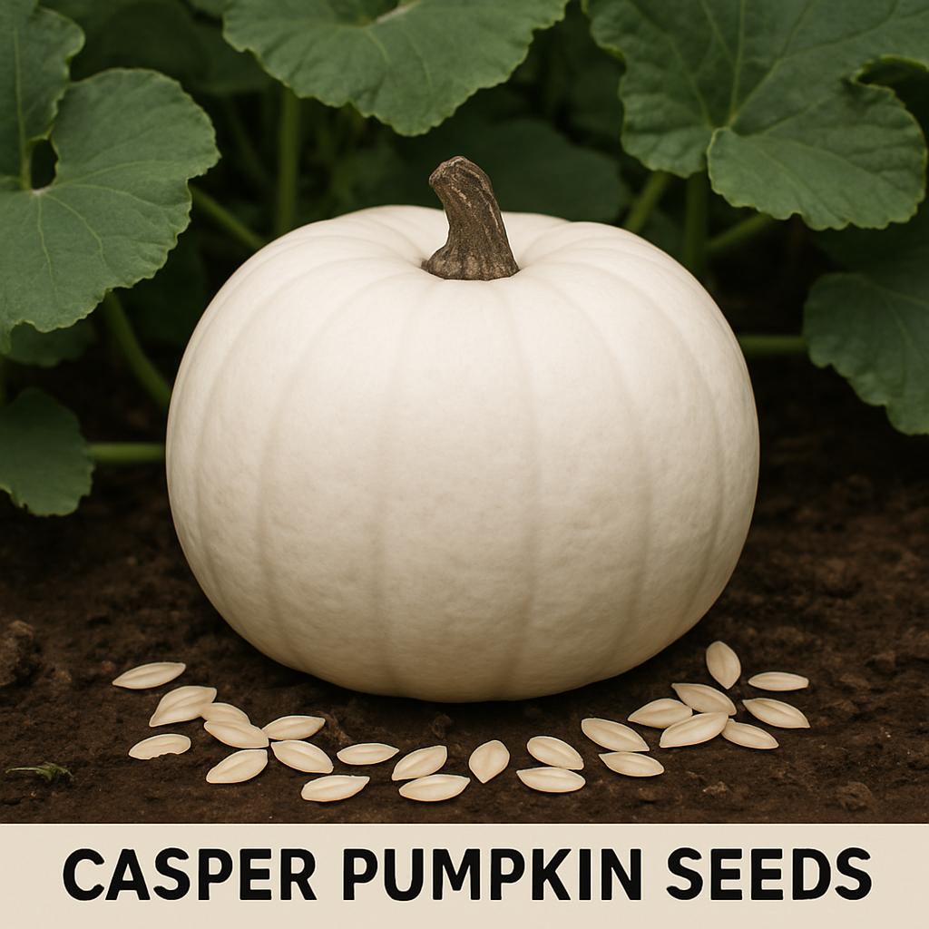 NC Heirloom Pumpkin Seeds - Casper White Pumpkin - Non GMO