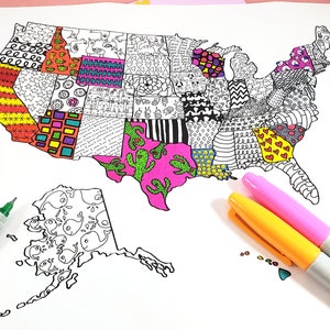 Etsy Sales Map - sofortiger Download - Ausmalseite zum Ausdrucken