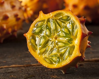 NC Heirloom Kiwano Seeds - Concombre à cornes d'Afrique - Sans OGM - Pollinisation libre - Jardinage potager Grow Your Food