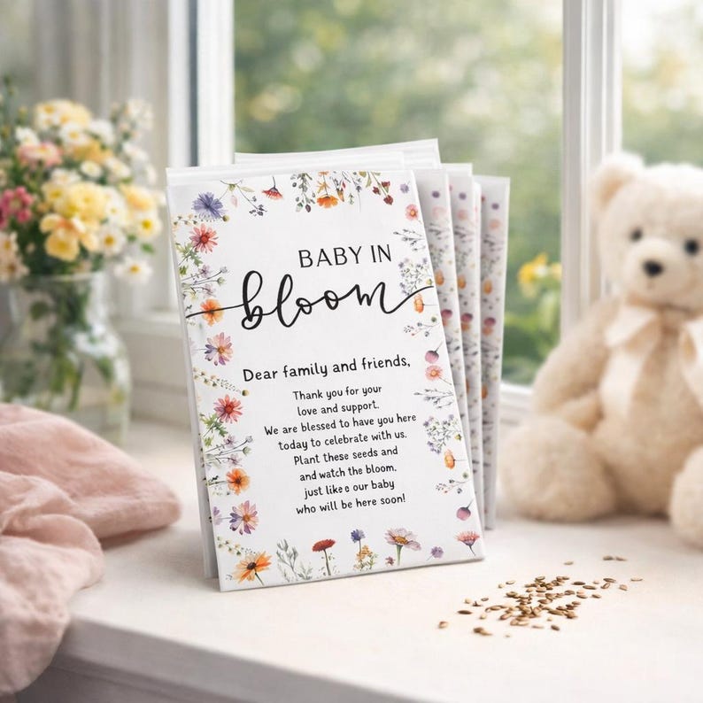 Baby in Bloom Seed Favors 25 Pack, Wildflower Baby Shower Favors, Pre ...