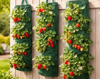Hanging Grow Bag - Al's Flower Pouch - Wall Planter - Outdoor Gardening - Patio Planter - Container Gardening