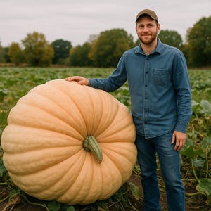 Atlantic Giant Pumpkin Seeds - NC Heirloom Pumpkin Seeds - Non GMO - Vegetable Gardening Grow Your Own Food