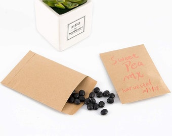 Pack of 25 Seed Envelopes - Paper Mini Coin Packets Envelopes For Home, Garden Or Office Use - Gummed Flap - Wedding Favors - DIY
