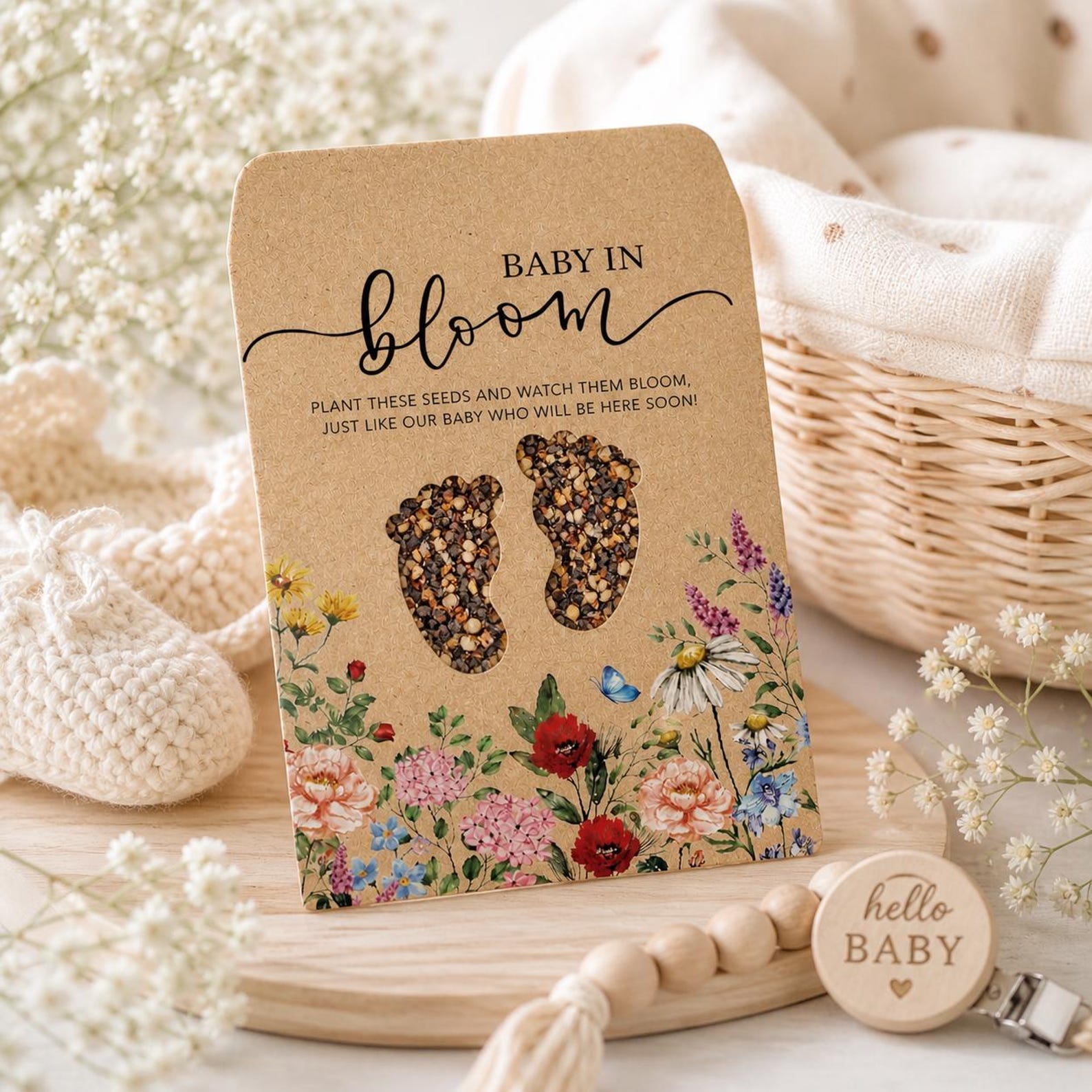 Baby in Bloom Seed Favors 25 Pack, Wildflower Baby Shower Favors ...