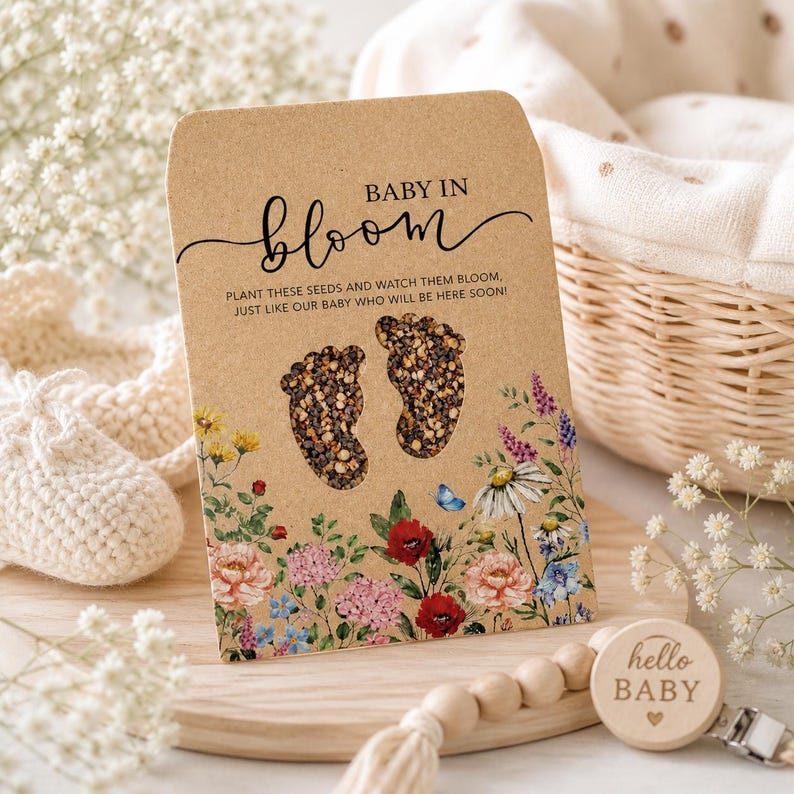 Baby in Bloom Seed Favors 25 Pack, Wildflower Baby Shower Favors ...