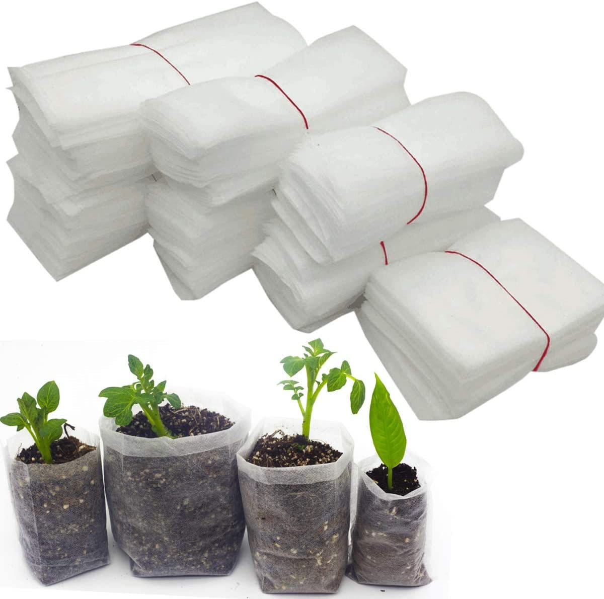 Biodegradable Seedling Grow Bags Pack of 20 Two Sizes Etsy