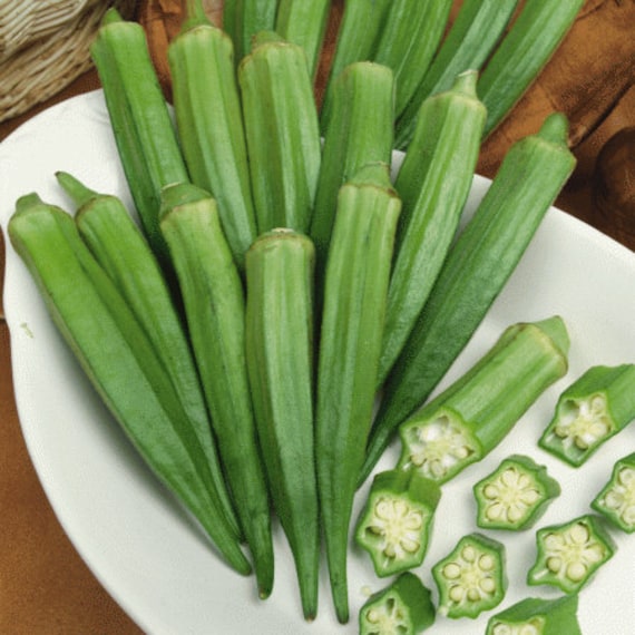 NC Heirloom Clemson Spineless Okra Seeds - Non GMO - Vegetable Gardening Grow Your Own Food