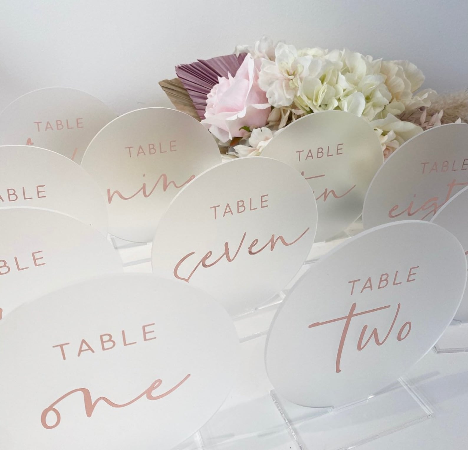 FROSTED Circular Table Numbers Perspex Acrylic Perspex Etsy UK
