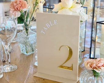 3D Acrylic Table Numbers- Perspex- Acrylic- Perspex Table Numbers- wedding table numbers- Nude