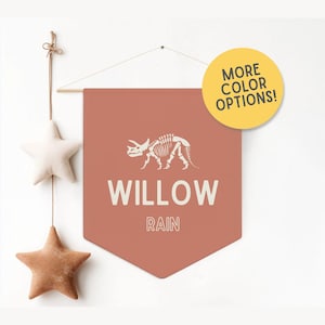 Personalized Dinosaur Pennant: Custom Name Nursery Decor